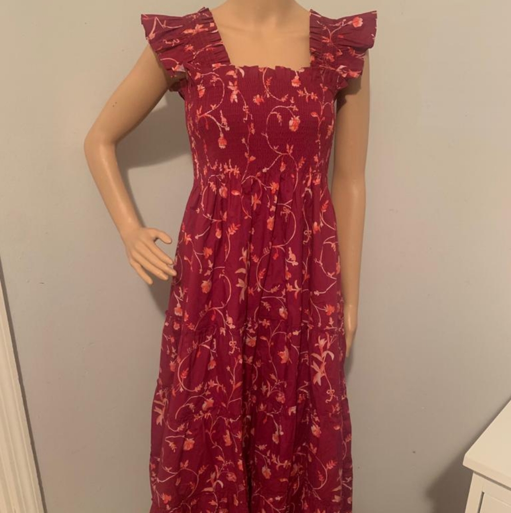 Hill House Dresses | The Ellie Nap Dress | Color: Burgundy Botanical